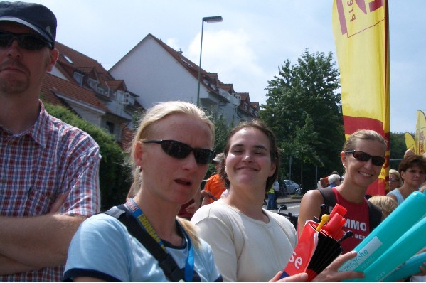 Tatjana & Fans am Heartbreak Hill